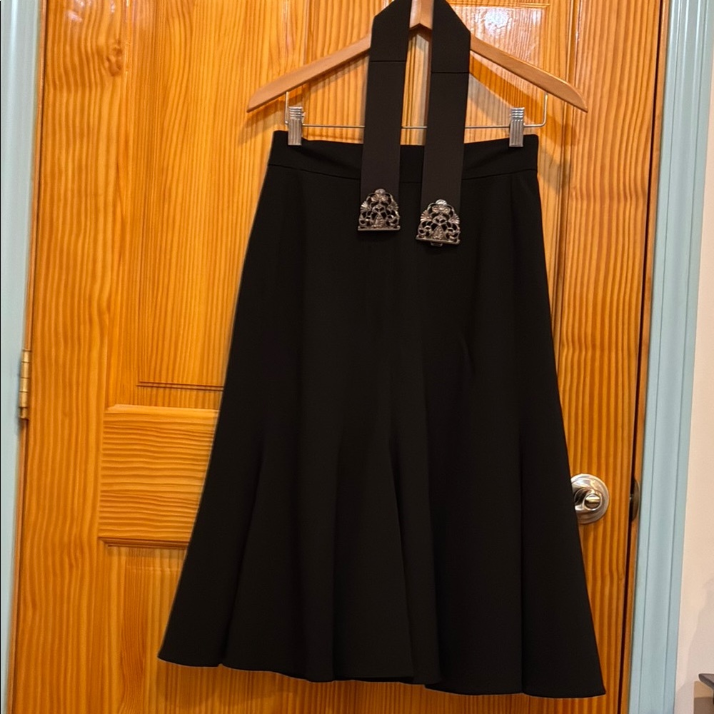 Elegant Black Midi Skirt brand new no tag